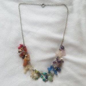 Natural gemstone chakra necklace